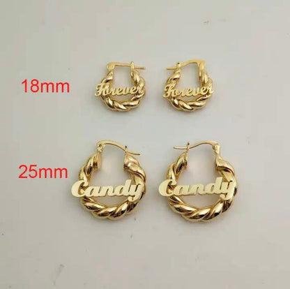 Little Girls Nameplate Earrings